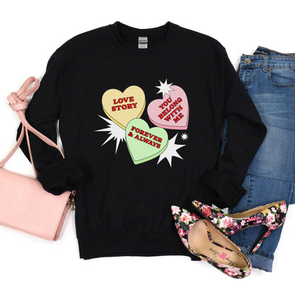 Fearless Era Candy Hearts Sweatshirt