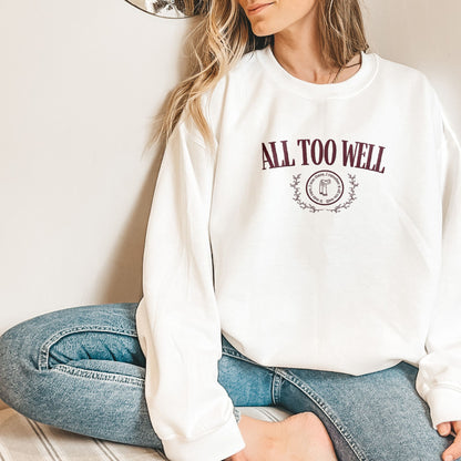 All Too Well Embroidered Varsity Sweatshirt