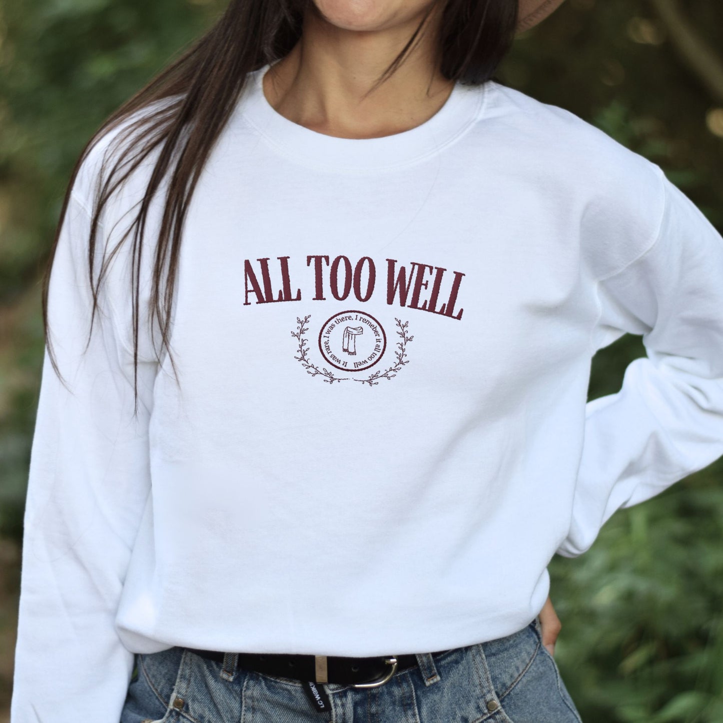 All Too Well Embroidered Varsity Sweatshirt