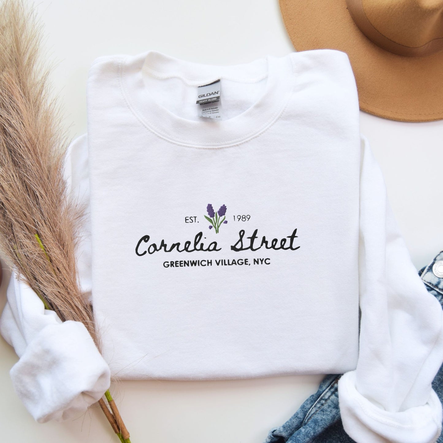 Cornelia Street Greenwich Village Embroidered Sweatshirt