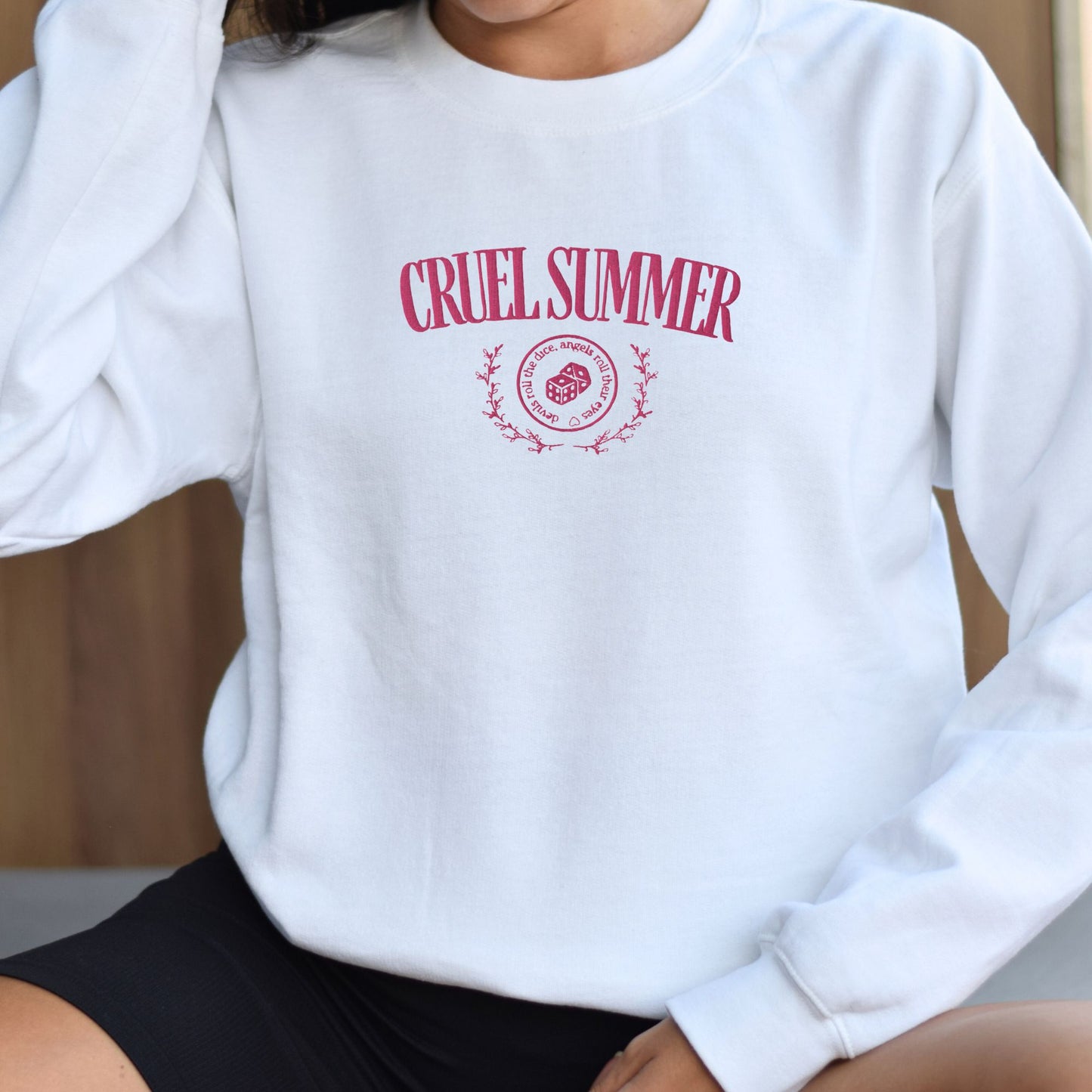 Cruel Summer Embroidered Varsity Sweatshirt