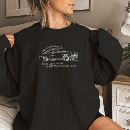 Ridin' In A Getaway Car Embroidered Sweatshirt