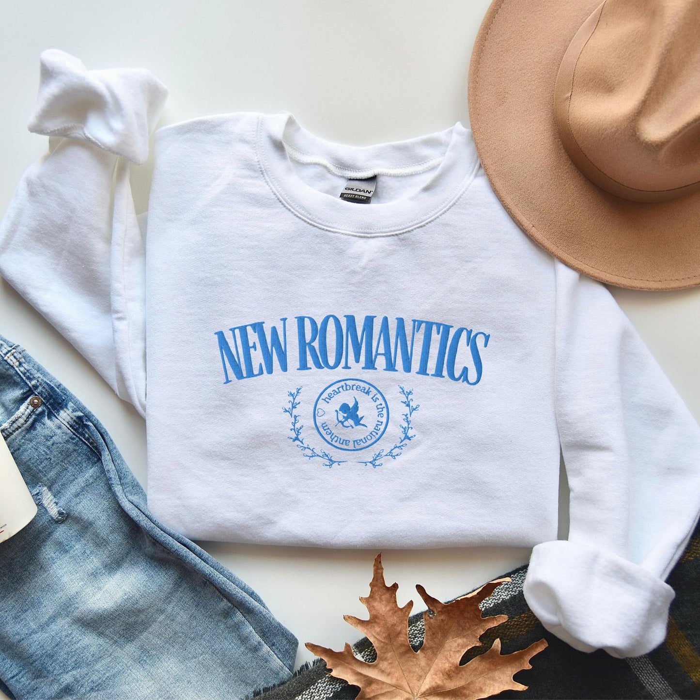 New Romantics Embroidered Varsity Sweatshirt